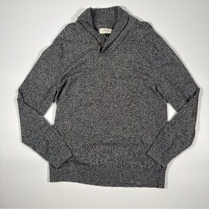 Hawker Rye Men's V-Neck Sweater in Charcoal Gray Size‎ Large Cotton Cashmere